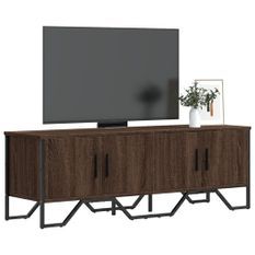 Meuble TV chêne marron 122x34x41 cm bois d'ingénierie