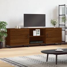 Meuble TV chêne marron 150x30x50 cm bois d'ingénierie