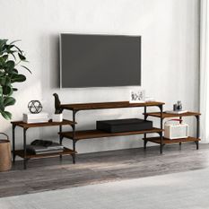 Meuble TV chêne marron 197x35x52 cm bois d'ingénierie