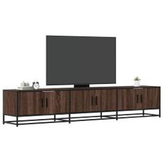 Meuble TV chêne marron 210x35x41 cm bois d'ingénierie