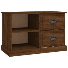 Meuble TV chêne marron 73x35,5x47,5 cm bois d'ingénierie