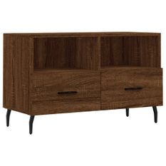 Meuble TV Chêne marron 80x36x50 cm Bois d'ingénierie