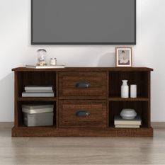 Meuble TV chêne marron 99,5x35,5x48 cm bois d'ingénierie