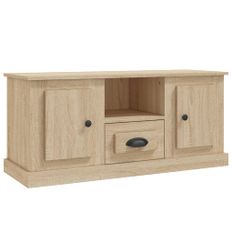 Meuble TV chêne sonoma 100x35,5x45 cm bois d'ingénierie