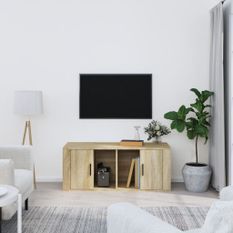 Meuble TV Chêne sonoma 100x35x40 cm Bois d'ingénierie