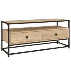 Meuble TV chêne sonoma 100x35x45 cm bois d'ingénierie