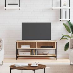 Meuble TV chêne sonoma 100x35x45 cm bois d'ingénierie