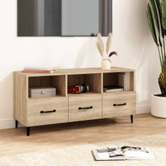 Meuble TV Chêne sonoma 102x35x50 cm Bois d'ingénierie