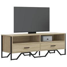 Meuble TV chêne sonoma 122x34x41 cm bois d'ingénierie