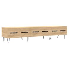 Meuble TV chêne sonoma 150x36x30 cm bois d'ingénierie