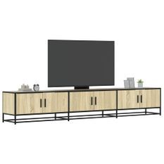 Meuble TV chêne sonoma 240x35x41 cm bois d'ingénierie