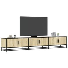 Meuble TV chêne sonoma 240x35x41 cm bois d'ingénierie