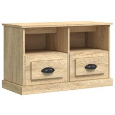 Meuble TV chêne sonoma 80x35x50 cm bois d'ingénierie