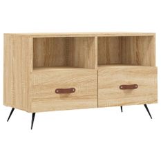 Meuble TV Chêne sonoma 80x36x50 cm Bois d'ingénierie