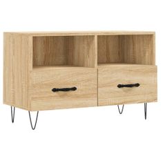 Meuble TV Chêne sonoma 80x36x50 cm Bois d'ingénierie