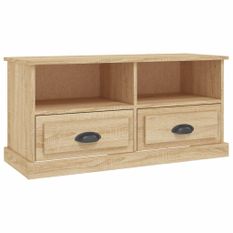 Meuble TV chêne sonoma 93x35,5x45 cm bois d'ingénierie