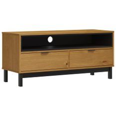 Meuble TV FLAM 110x40x50 cm bois massif de pin