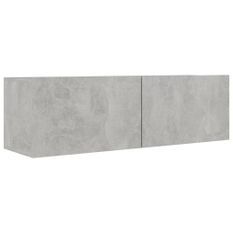 Meuble TV Gris béton 100x30x30 cm