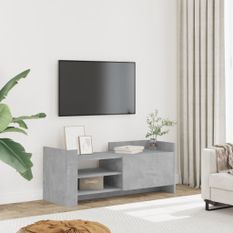 Meuble TV Gris béton 100x35x40 cm Bois d'ingénierie