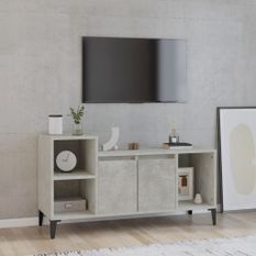 Meuble TV Gris béton 100x35x55 cm Bois d'ingénierie