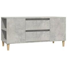 Meuble TV Gris béton 102x44,5x50 cm Bois d'ingénierie