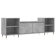 Meuble TV Gris béton 160x35x55 cm Bois d'ingénierie