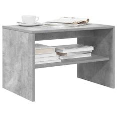 Meuble TV gris béton 60x40x40 cm bois d'ingénierie