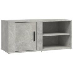 Meuble TV Gris béton 80x31,5x36 cm Bois d'ingénierie