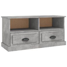 Meuble TV gris béton 93x35,5x45 cm bois d'ingénierie