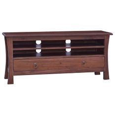 Meuble TV Marron classique 100x30x45 cm Bois d'acajou massif 2