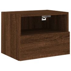 Meuble TV mural chêne marron 40x30x30 cm bois d'ingénierie