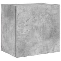 Meuble TV mural gris béton 40,5x30x40 cm bois d'ingénierie