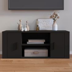 Meuble TV Noir 100x35x40 cm Bois d'ingénierie