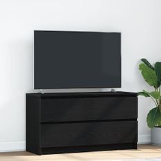 Meuble TV noir 100x35x54 cm bois d'ingénierie