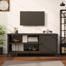 Meuble TV noir 100x40x45 cm bois d'ingénierie