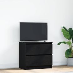Meuble TV noir 60x35x54 cm bois d'ingénierie