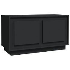 Meuble TV noir 80x35x45 cm bois d'ingénierie