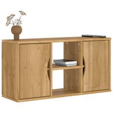 Meuble TV ODDA 79x24x40,5 cm bois massif pin