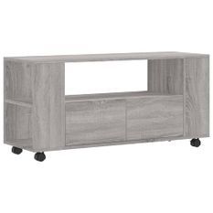 Meuble TV sonoma gris 102x34,5x43 cm bois d'ingénierie