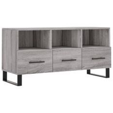 Meuble TV sonoma gris 102x36x50 cm bois d'ingénierie