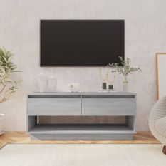 Meuble TV Sonoma gris 102x41x44 cm Bois d'ingénierie