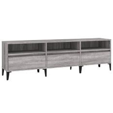 Meuble TV sonoma gris 150x30x44,5 cm bois d'ingénierie