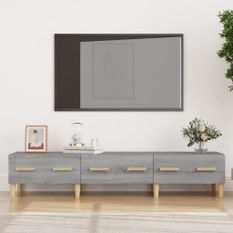 Meuble TV Sonoma gris 150x34,5x30 cm Bois d'ingénierie