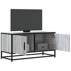 Meuble TV sonoma gris 80x34,5x40 cm bois d'ingénierie et métal