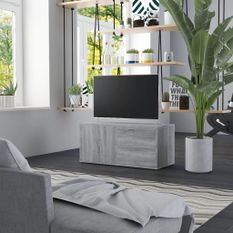 Meuble TV Sonoma gris 80x34x36 cm Bois d'ingénierie