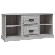 Meuble TV sonoma gris 99,5x35,5x48 cm bois d'ingénierie