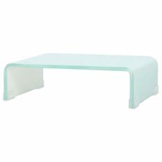 Meuble TV/ Support pour moniteur 40 x 25 x 11 cm Verre Blanc