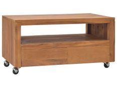 Meuble TV sur roulettes 80x50x42 cm Bois de teck massif
