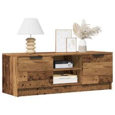 Meuble TV vieux bois 102x35x36,5 cm bois d'ingénierie