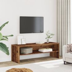 Meuble TV vieux bois 120x40x40 cm bois d'ingénierie